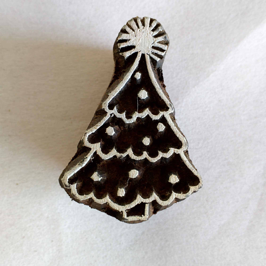 Christmas Tree Wooden Stamp for Printing and Decoration