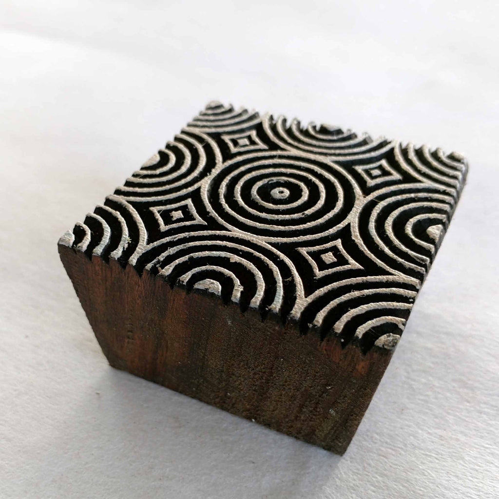 Circles Wooden Block Printing Stamp