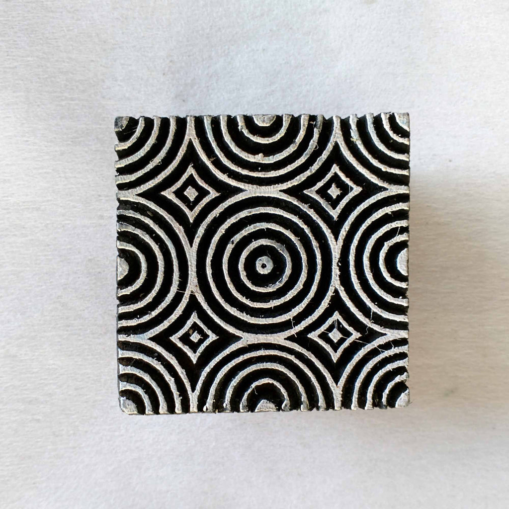 Circles Wooden Block Printing Stamp