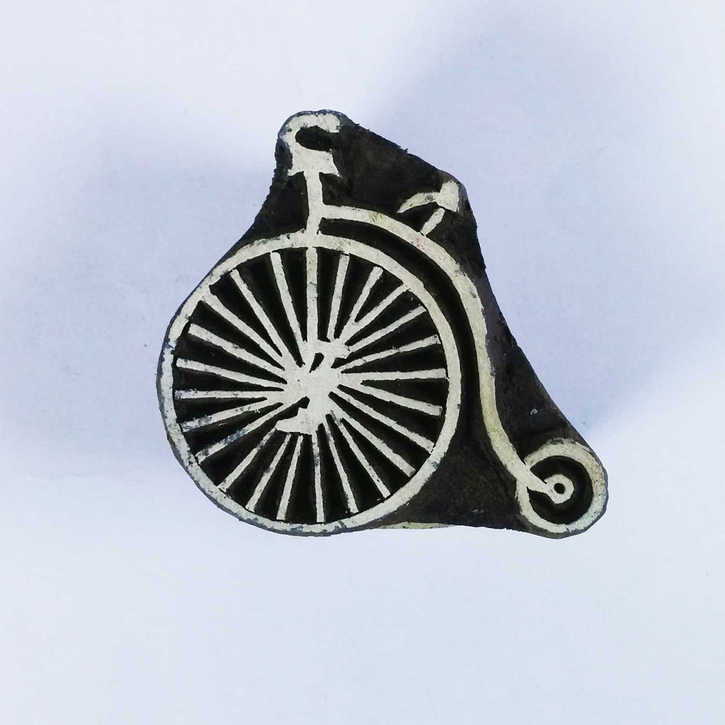 Bicycle Wooden Block Printing Stamp