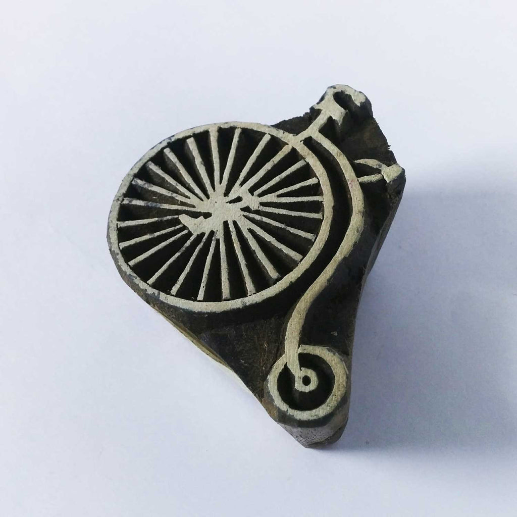 Bicycle Wooden Block Printing Stamp