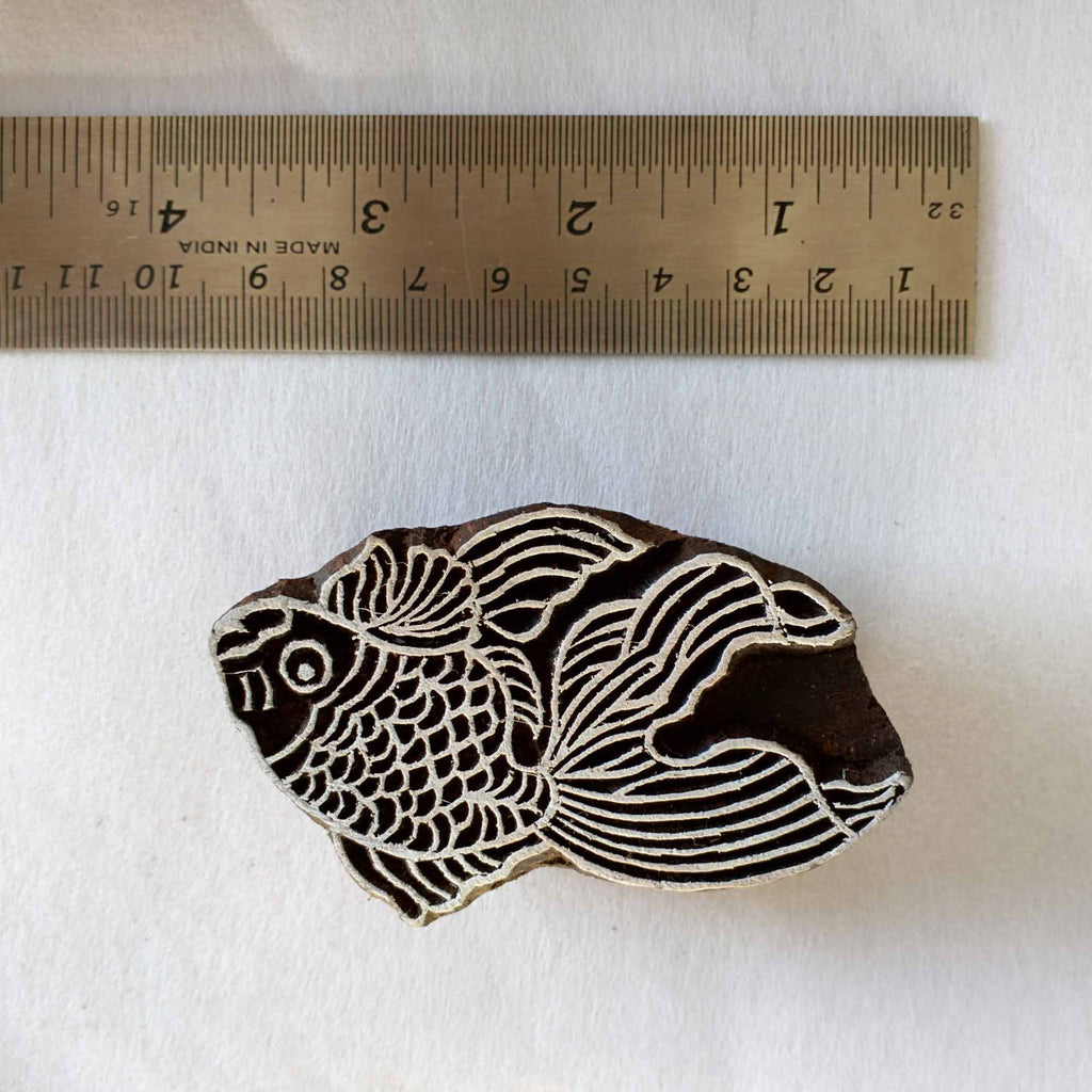 Dragon Fish Wooden Stamp for Fabric Printing