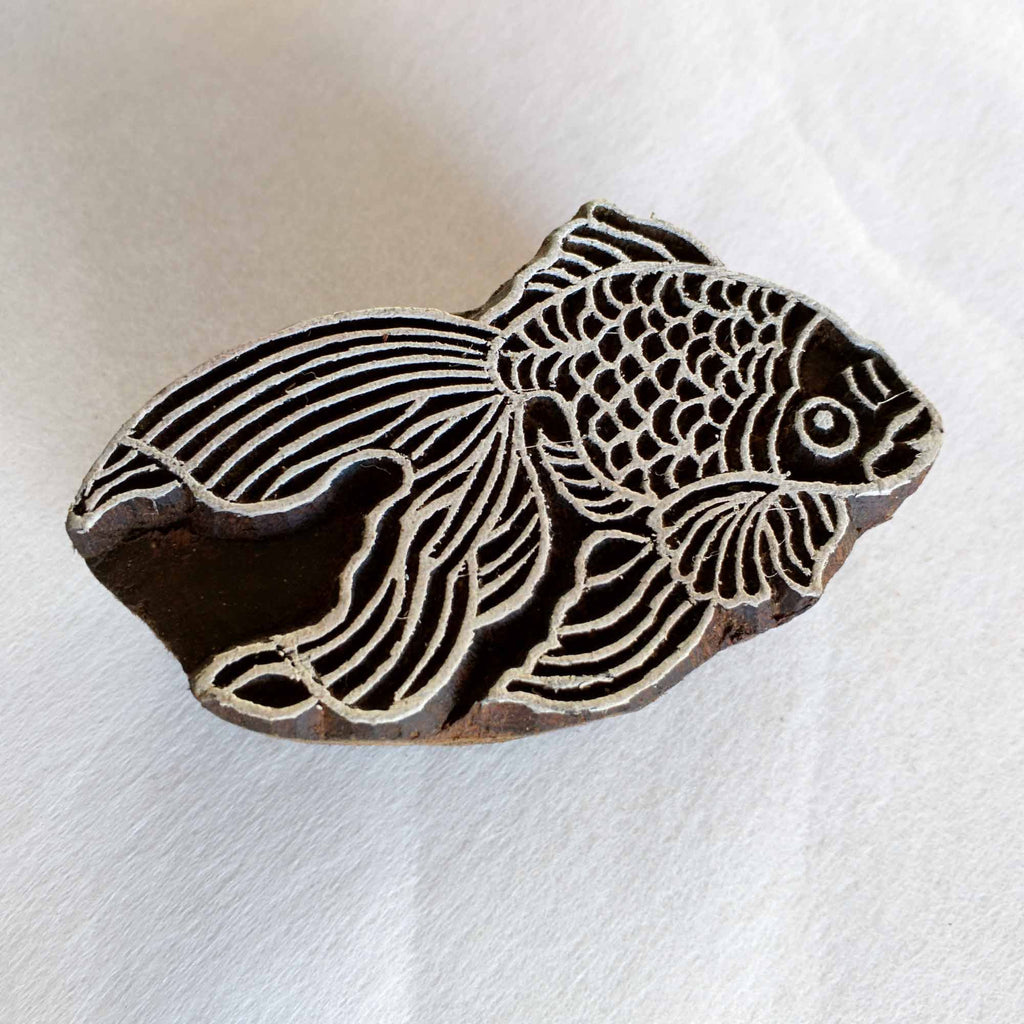 Dragon Fish Wooden Stamp for Fabric Printing