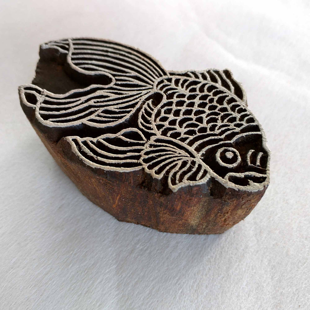 Dragon Fish Wooden Stamp for Fabric Printing