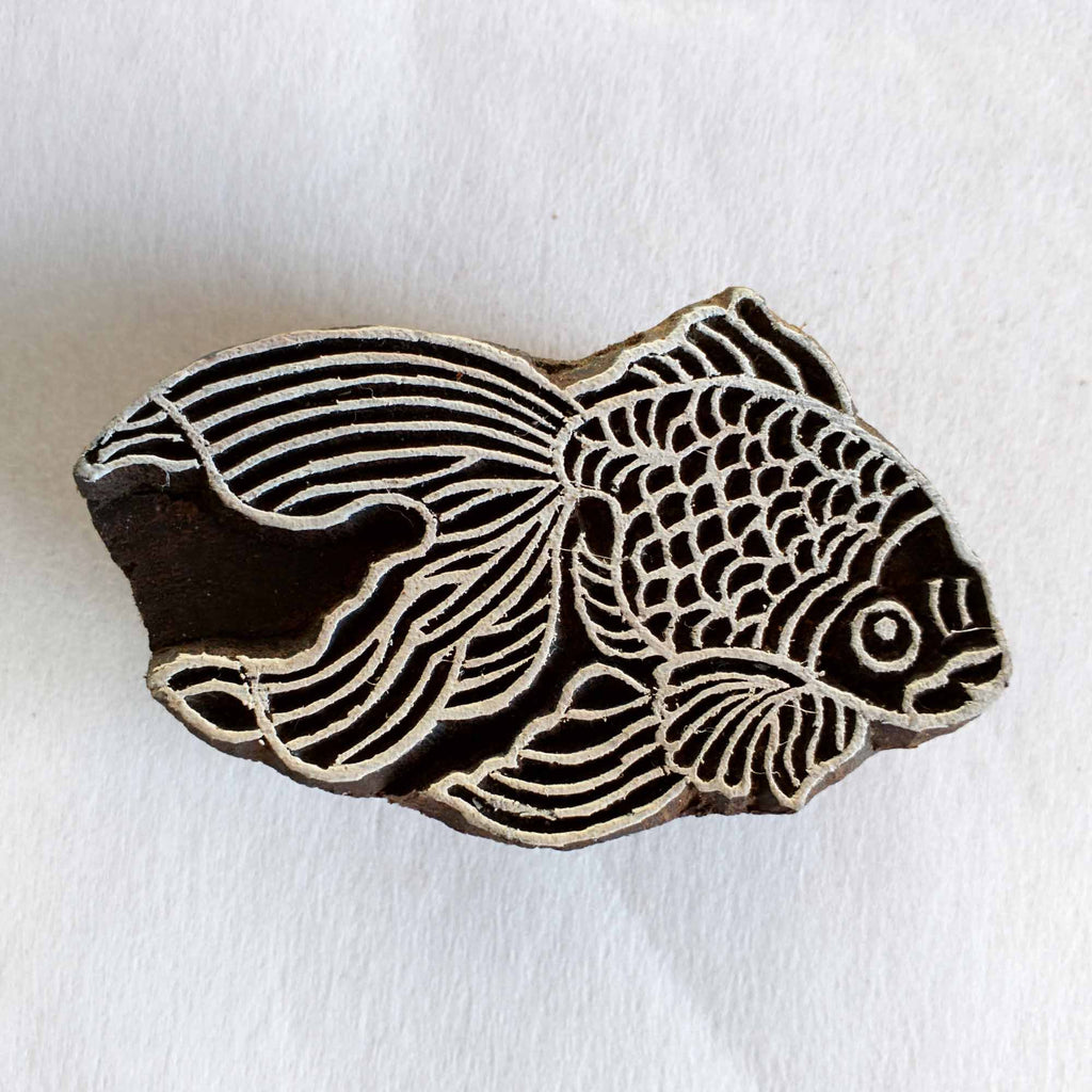 Dragon Fish Wooden Stamp for Fabric Printing