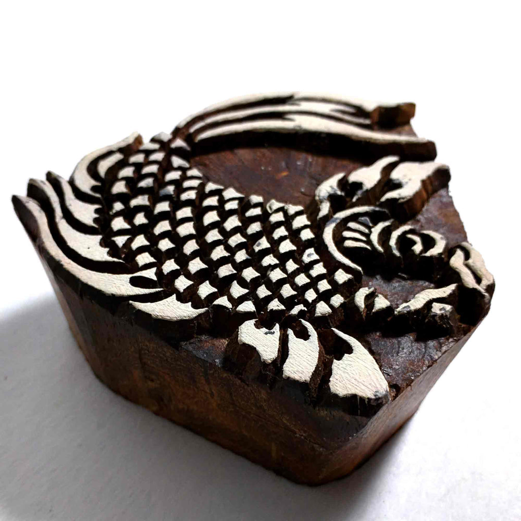 Dragon Fish Wooden Stamp for Printing