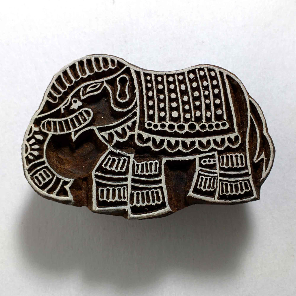 Jaipur Elephant Wooden Stamp for Printing