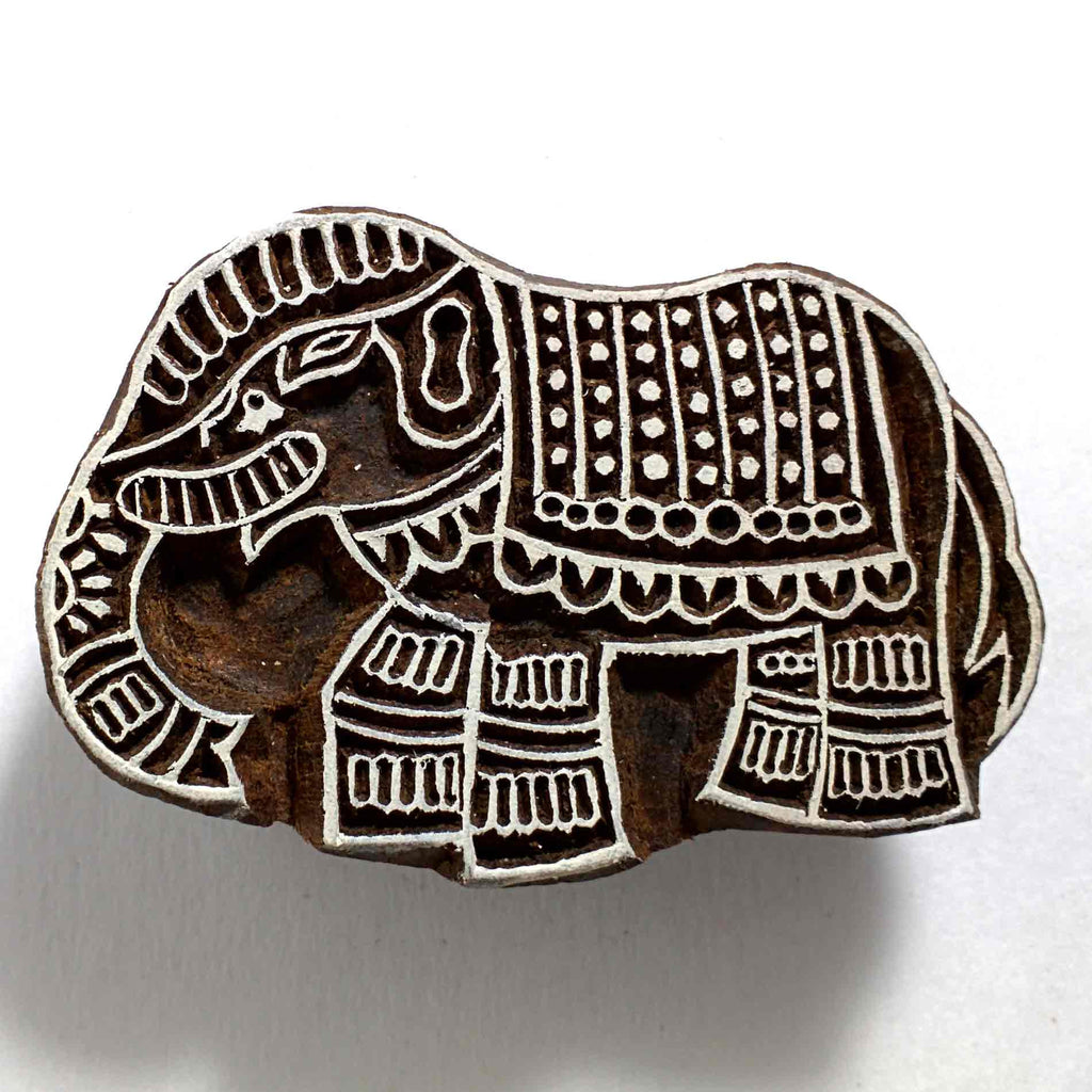 Jaipur Elephant Wooden Stamp for Printing