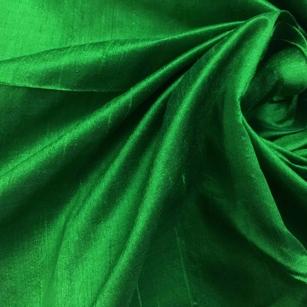 Emerald Green Raw Silk Fabric Buy Online