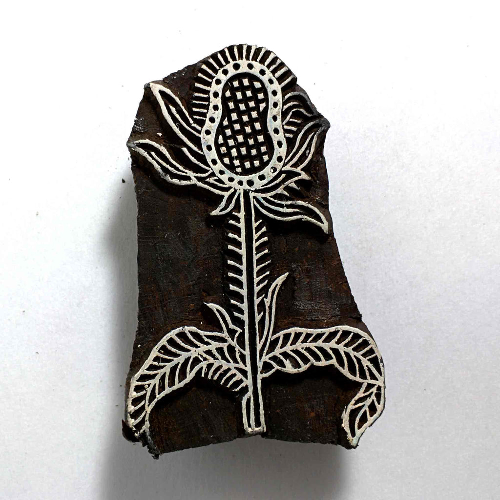 Wild Flower Block Printing Stamp