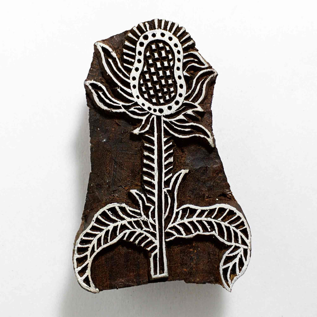 Wild Flower Block Printing Stamp