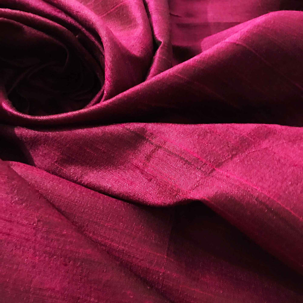 Grape Raw Silk Fabric