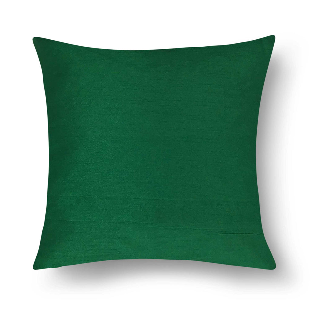 Emerald Green Brocade Silk cushion covers