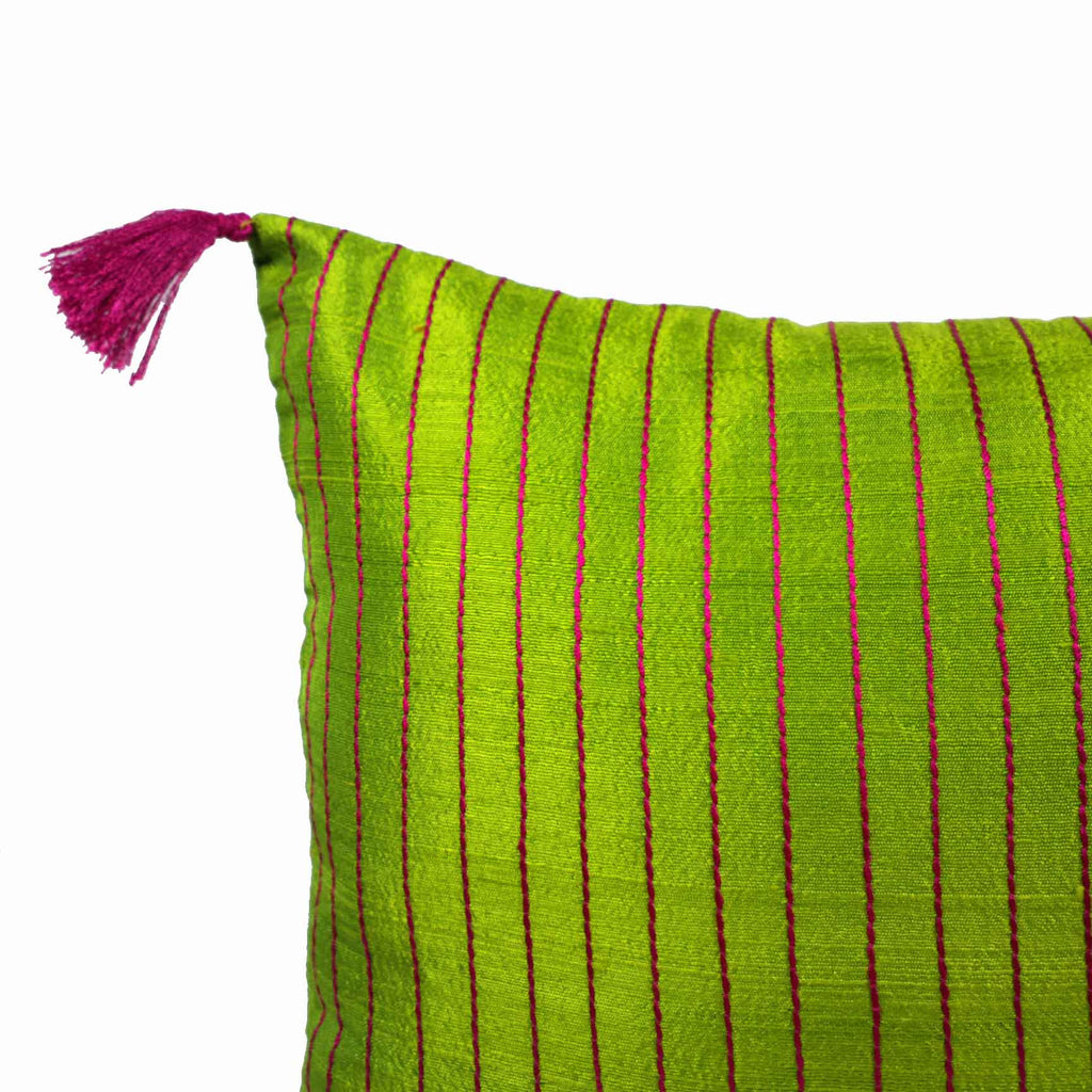 silk kantha cushion cover buy online from india