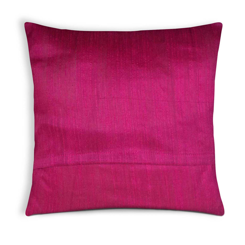 Hot pink and sea green silk pillow cover buy online from India