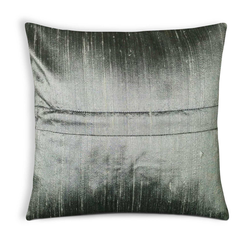 Grey Raw Silk Cushion Cover