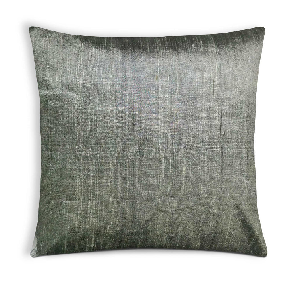 Grey Raw Silk Cushion Cover