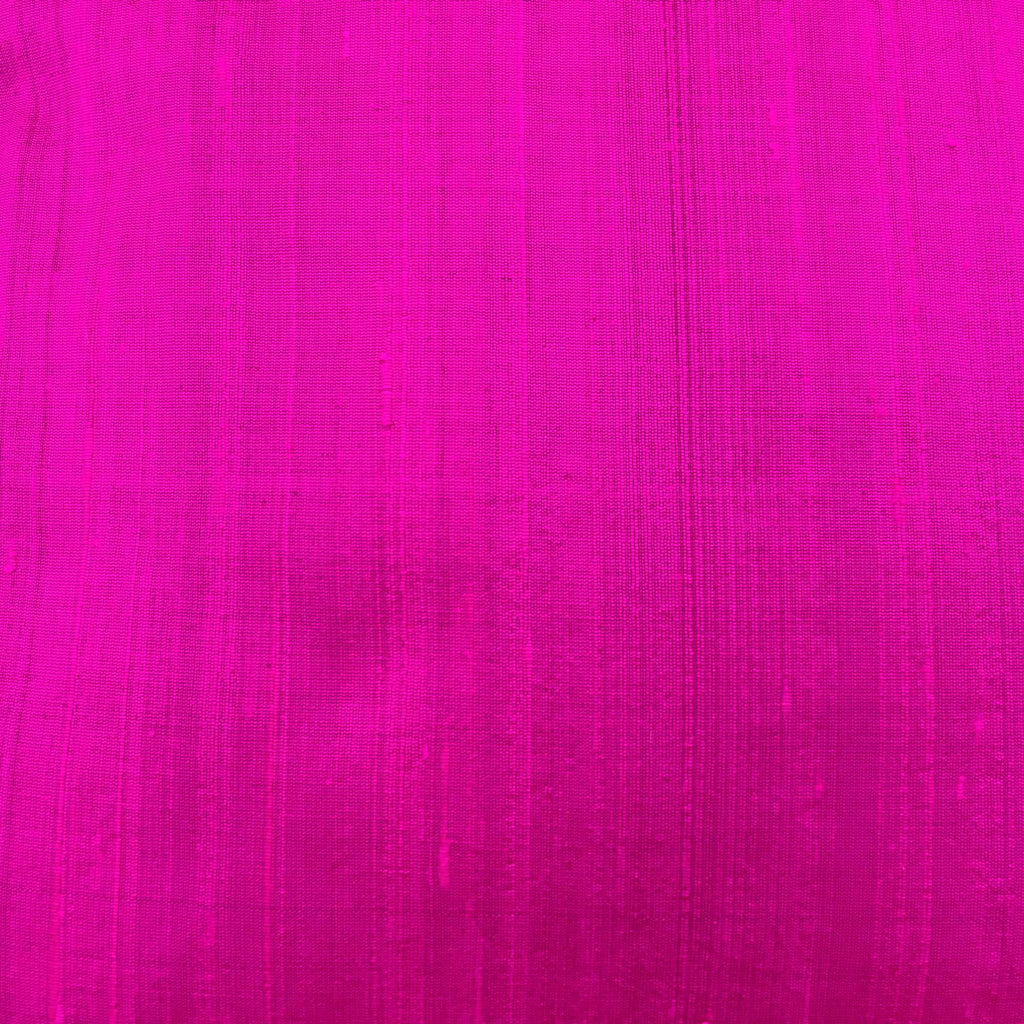 Hot Pink Raw Silk Pillow Cover
