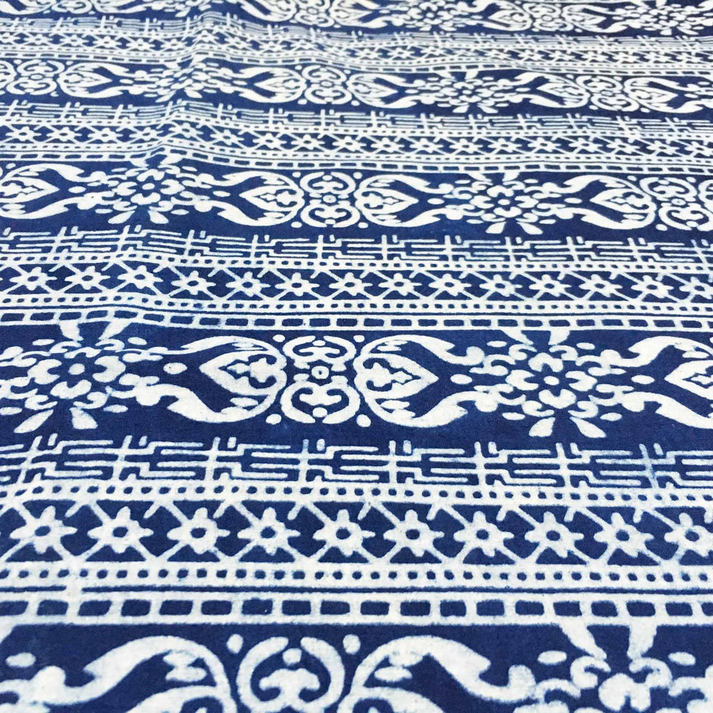 Block printed cotton fabric by meter