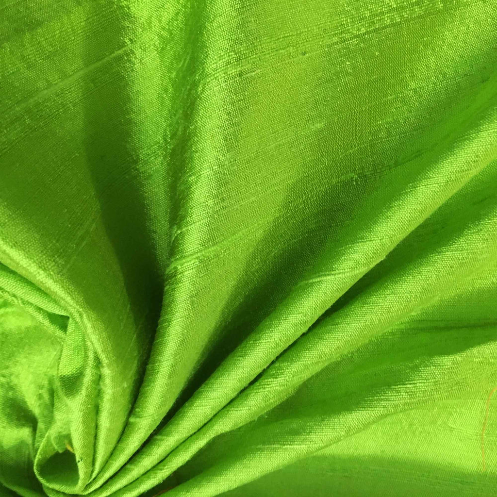 Green Raw Silk Fabric For Dress