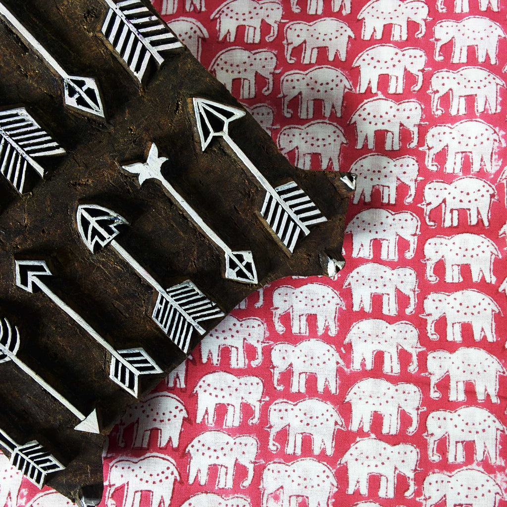 Cute Elephants Soft Cambric Cotton Fabric Fairtrade Handmade Fabric
