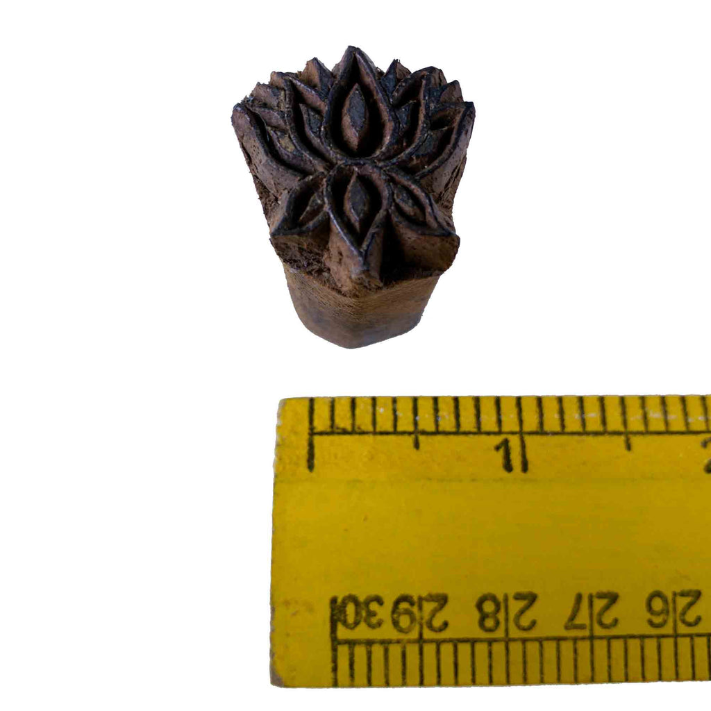 Tiny Lotus Flower Wood Block Printing Stamp