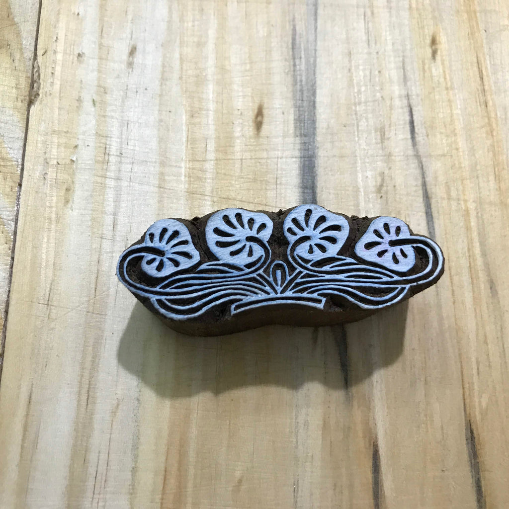 lilly pods wooden stamp