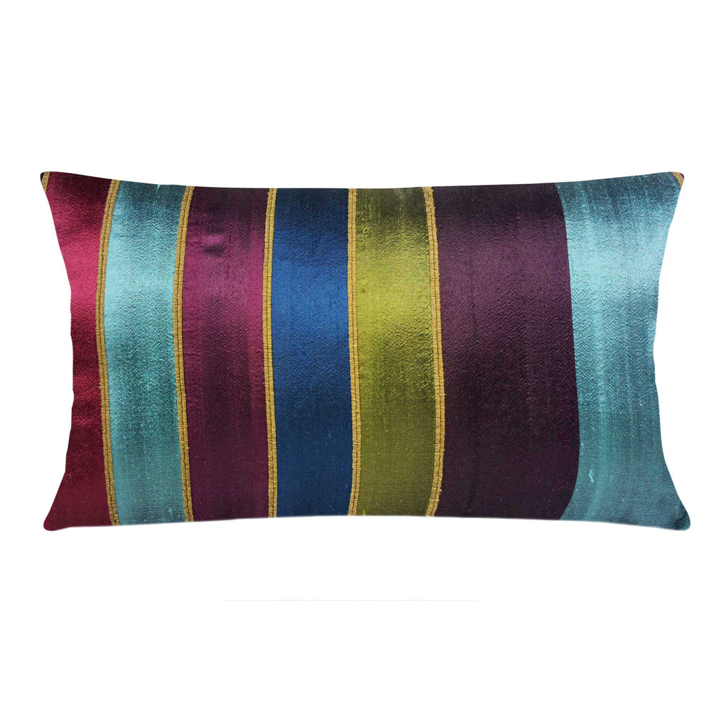 multi color silk pillow cover buy online from DesiCrafts