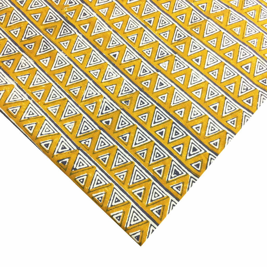 Mustard and Grey Cotton Fabric Buy Online