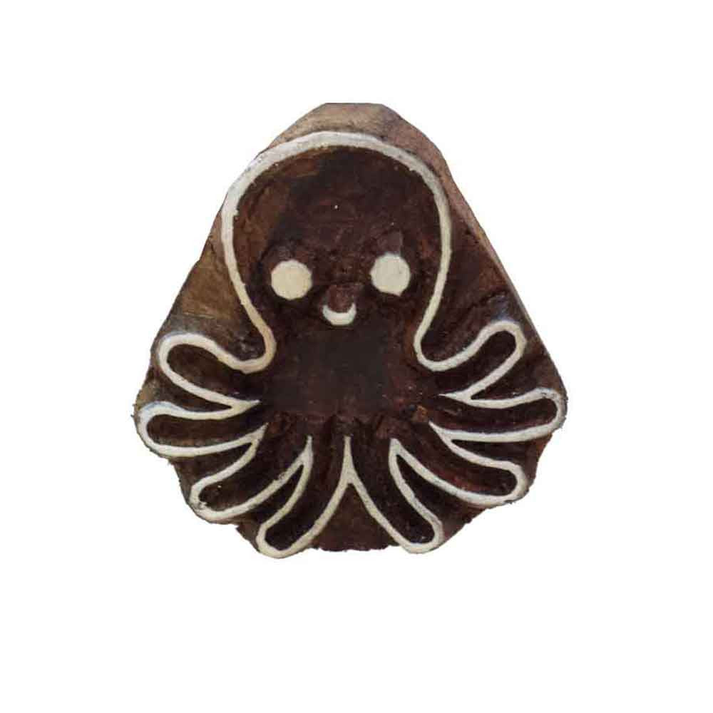 Octopus Wooden Block Printing Stamp