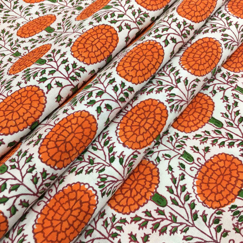 Hand block printed fabric buy online from DesiCrafts