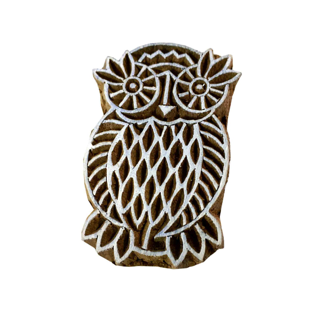 Kawaii owl textile printing stamp
