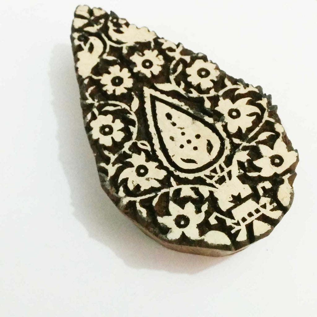 Tree Paisley Wooden Stamp For Hand Block Printing
