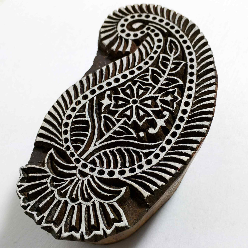 Paisley Wood Stamp for Block Printing