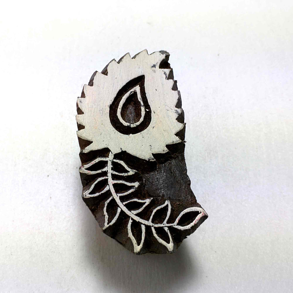 Peacock Feather Textile Printing Stamp