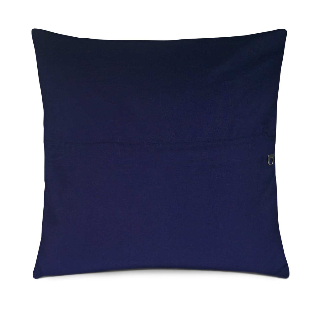 Teal and Navy cotton pillow cover 