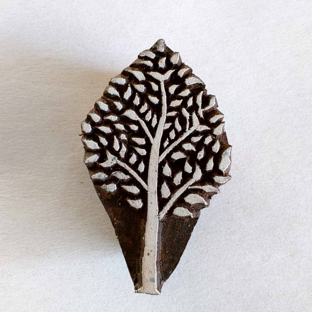 Small Tree Wooden Block Printing Stamp