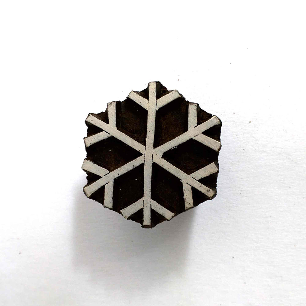 Snowflake Block Printing Stamp