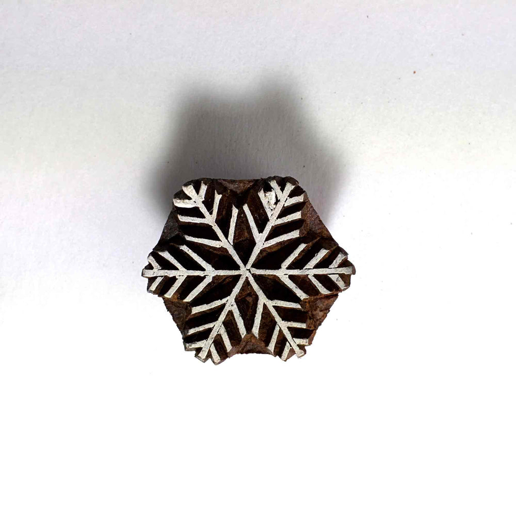 Snowflake Wood Stamp for Printing