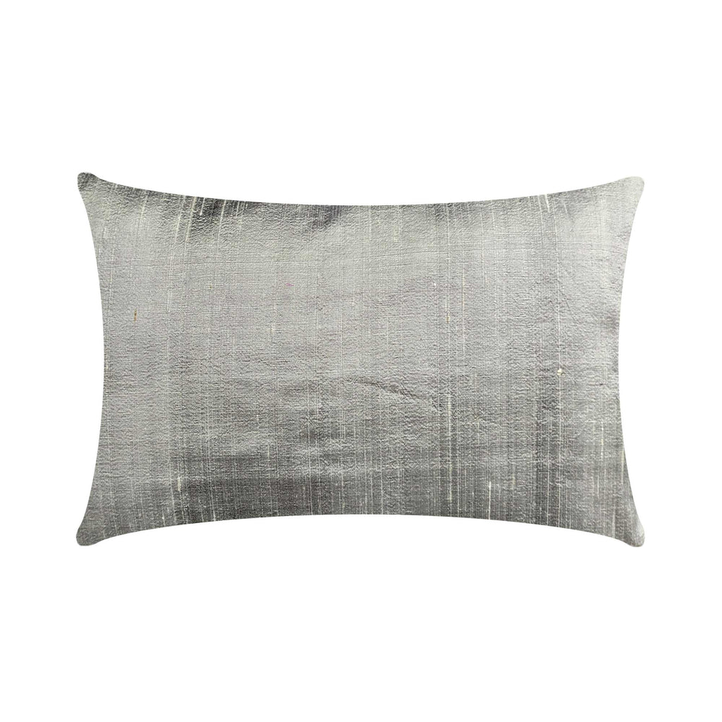 Grey Raw Silk Cushion Cover