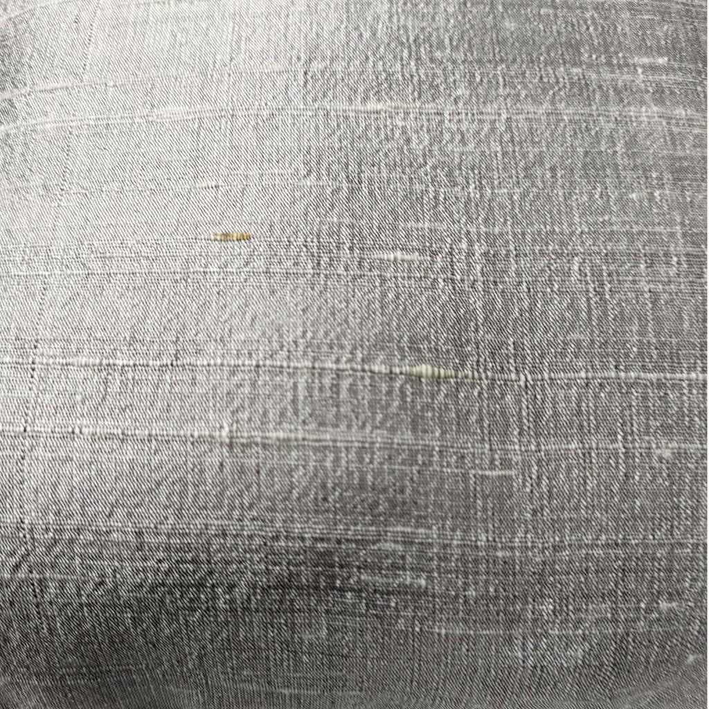 Grey Raw Silk Cushion Cover