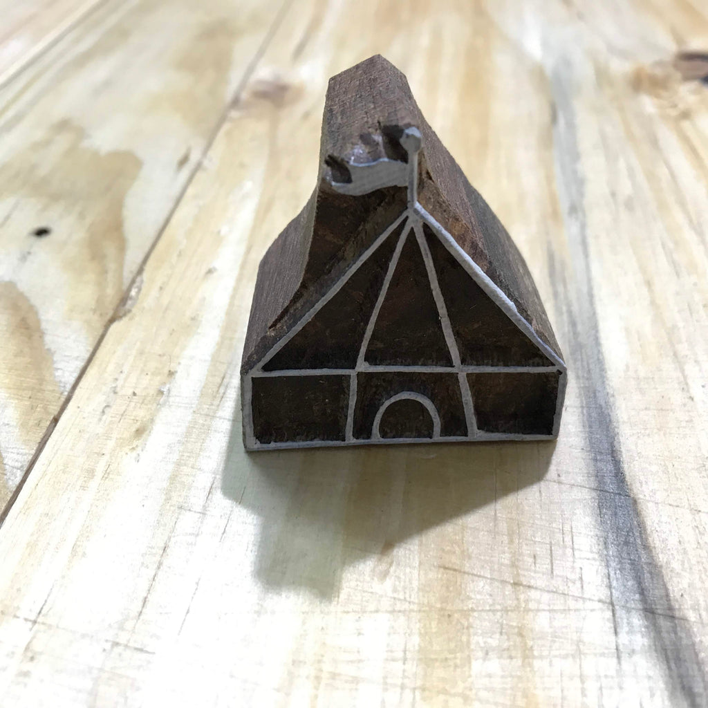 Camping Teepee Hand Block Printing Stamp