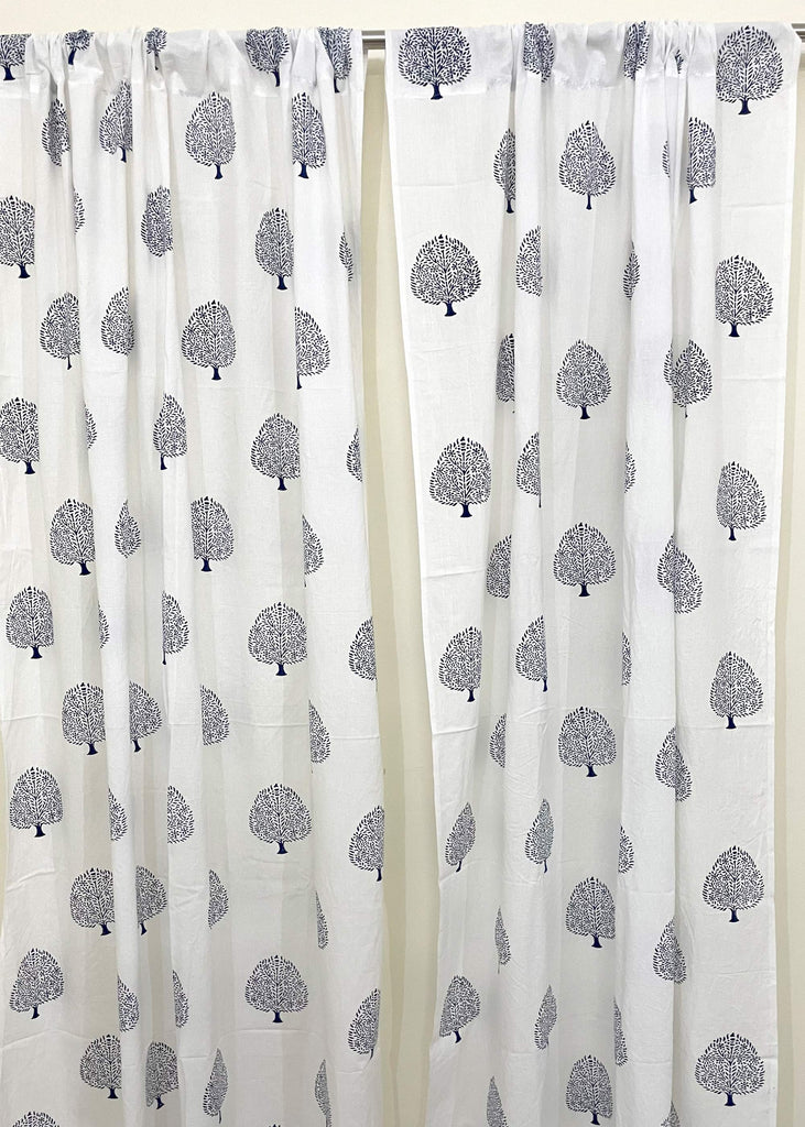 Tree Of Life Cotton Curtain Panels