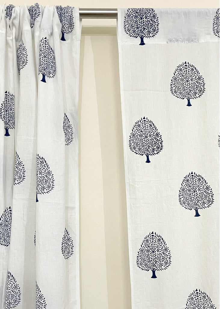 Tree Of Life Cotton Curtain Panels