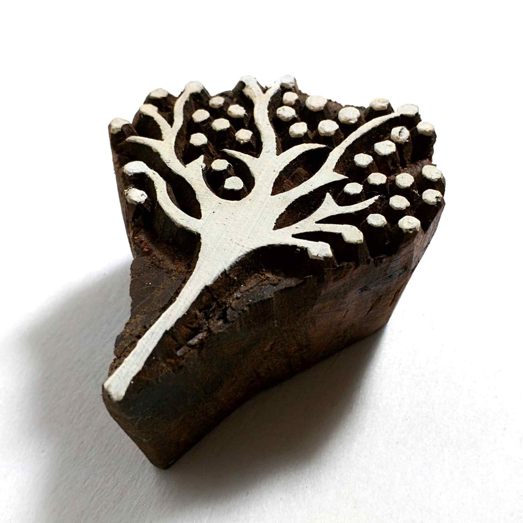 Small Tree Stamp for Block Printing