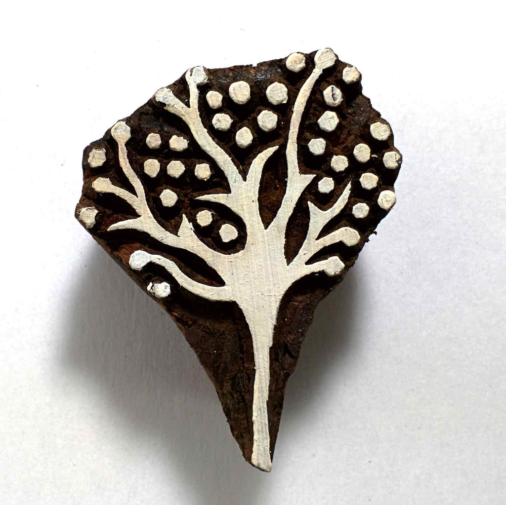 Small Tree Stamp for Block Printing