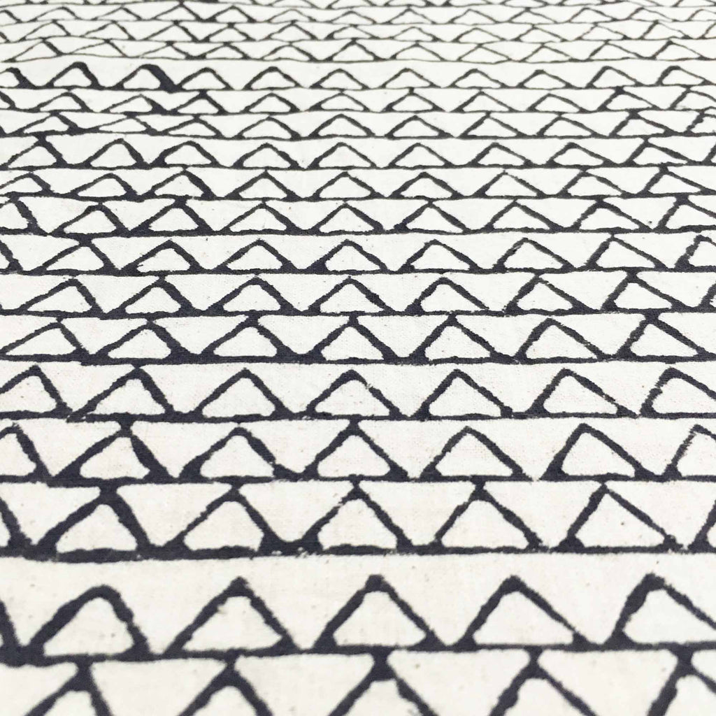 Thin Triangles Hand Block Printed Cotton Fabric