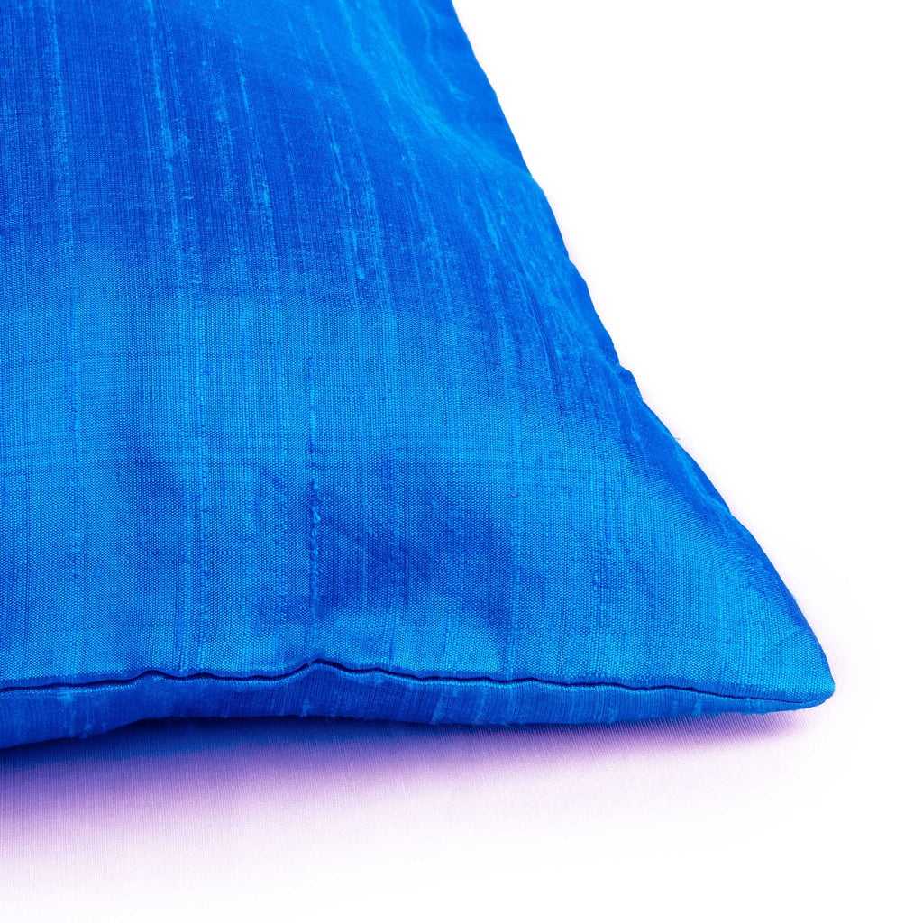 Turquoise Blue Raw Silk Pillow Cover Buy Online