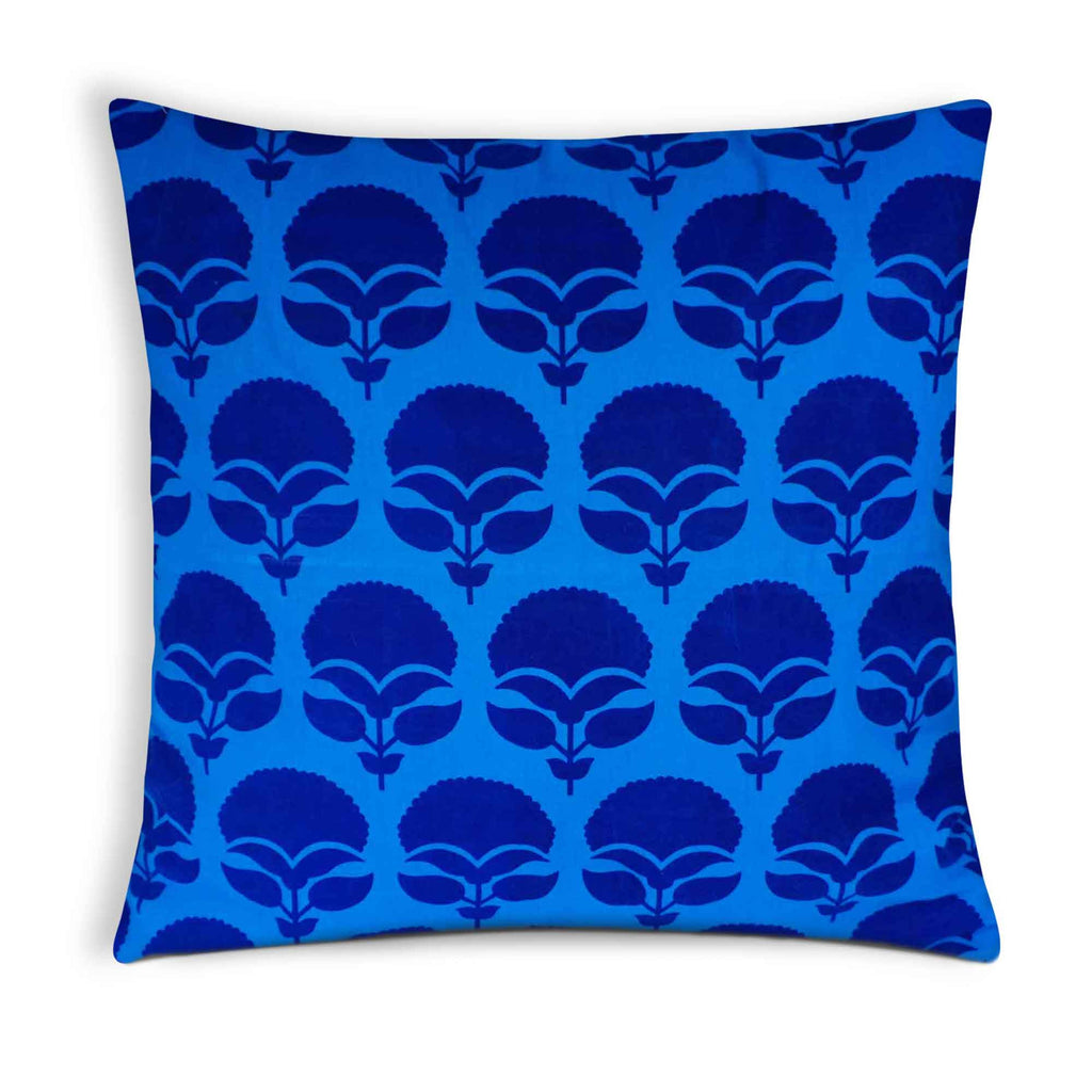 Turquoise tree cushion cover buy online from DesiCrafts