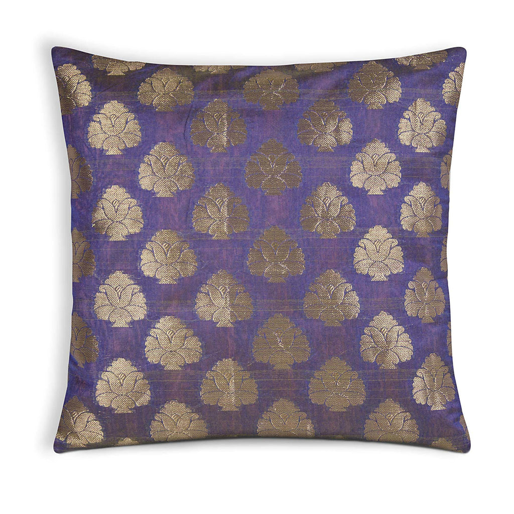lavender and gold pillow cover